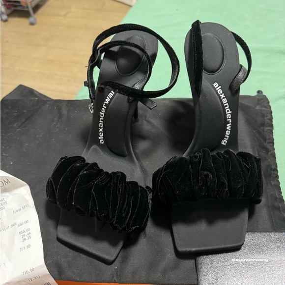 Alexander Wang Julie Scrunchie High Heel Sandals - Picture 5 of 6